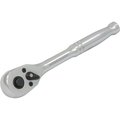 Dynamic Tools 1/4"drive 45 Tooth Quick Release Ratchet, Chrome Finish, 5" Long D001301